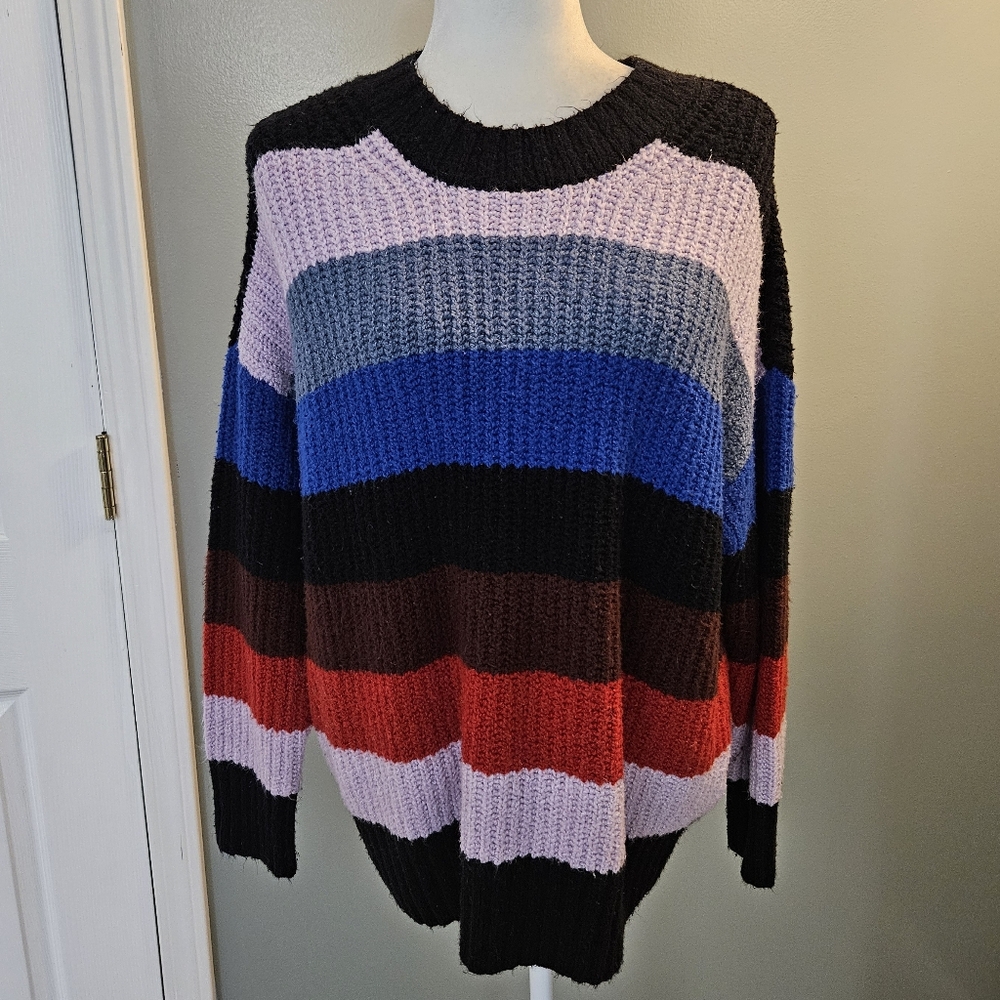 American Eagle Women's Size Small S Striped Multicolor Knit Sweater